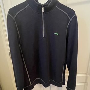 Mens LG Tommy Bahama Tobago Bay Half-Zip sweatshirt.